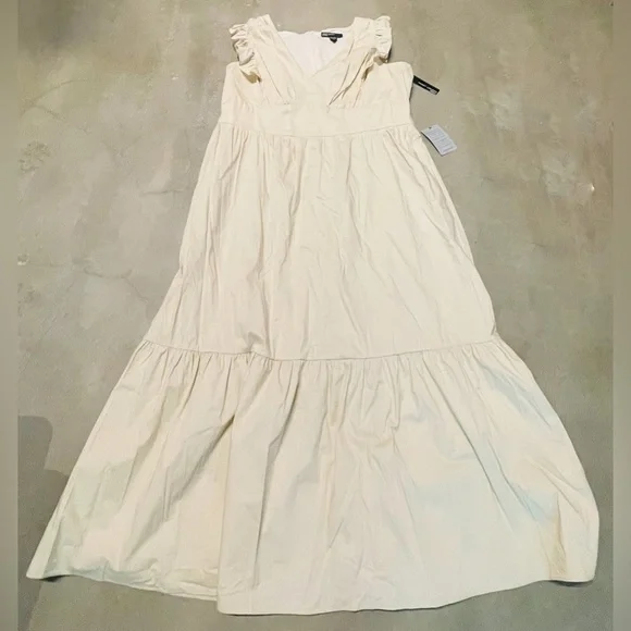 Maggy London Hawaii Ocean Tiered Ruffle Sleeve Maxi Dress! - Picture 2 of 7